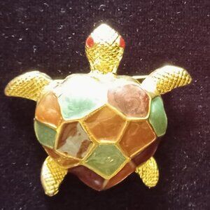 Colorful Turtle Brooch